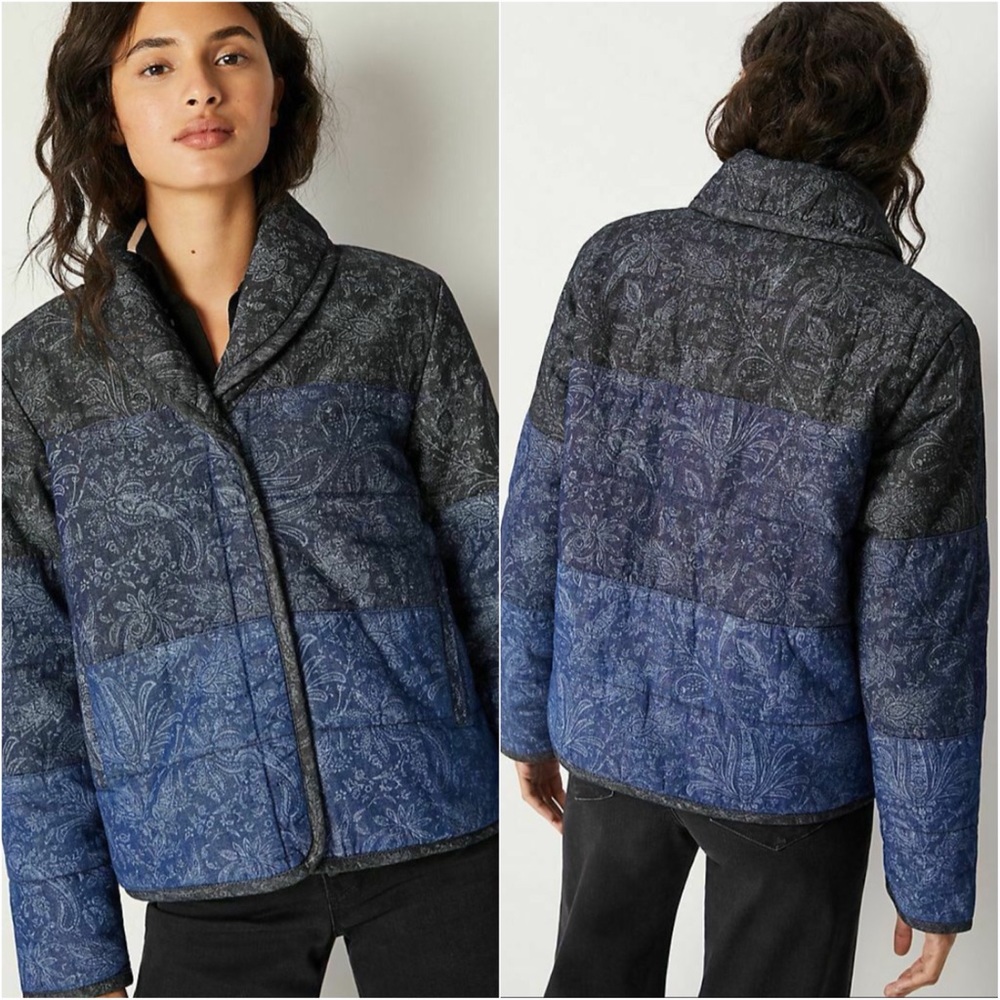 Pilcro & The Letterpress x Anthropologie Anna Colorblocked Puffer Coat